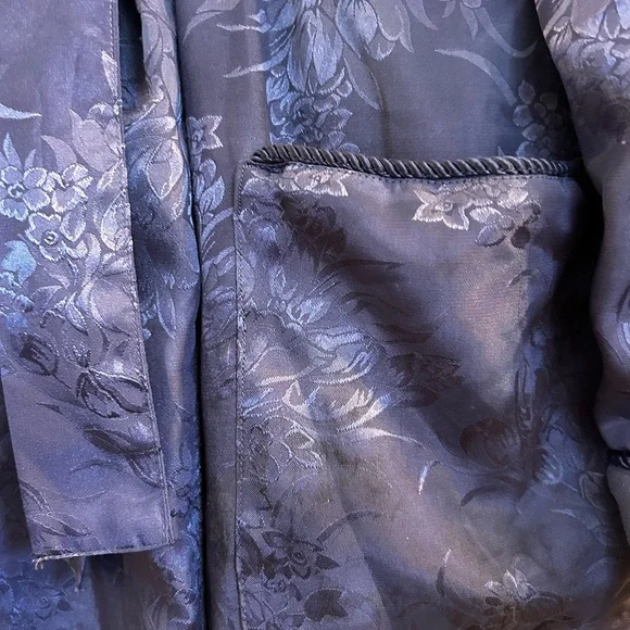 Vintage blue Sonoma floral fleece lined robe size large - Picture 5 of 9